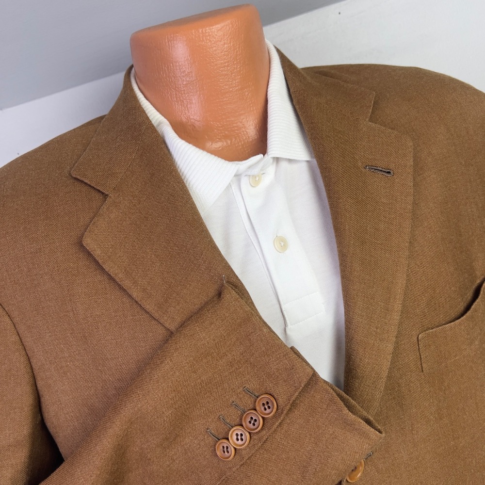 Kiton Blazer Mens 52 Brown Excellent Cashmere Bamboo Sport Coat Made in Italy